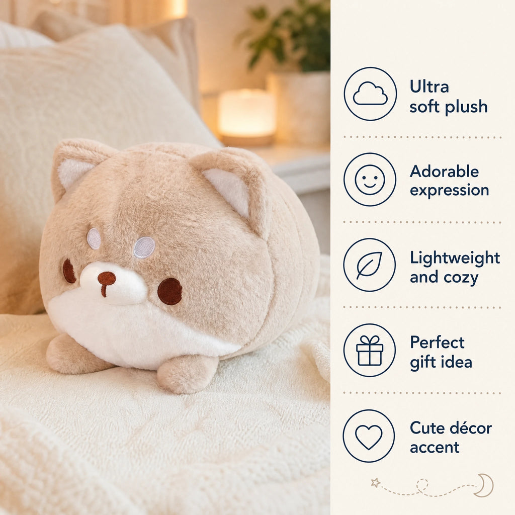 Dog Plush - Round Kawaii Fluffy Design Collection - Bénéfices produit