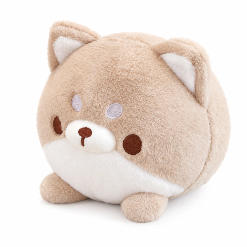 Dog Plush - Round Kawaii Fluffy Design Collection - Biege / 12in / 30cm · Biege / 16in / 40cm