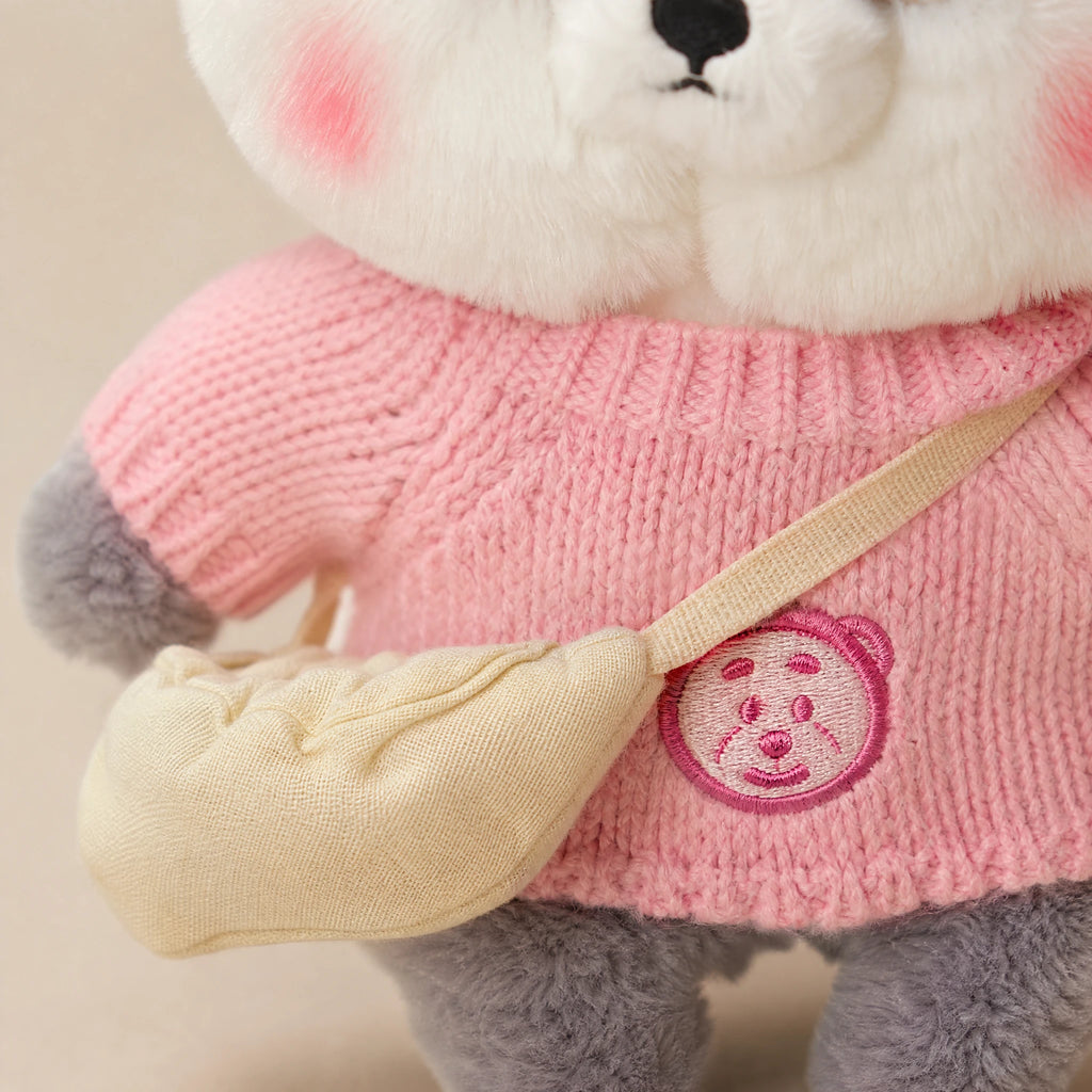 Dog Plush Toy, Shiba with Sunglasses and Outfit - Détail matière