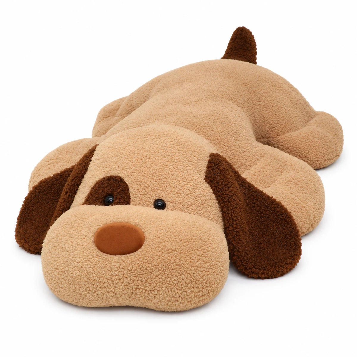 Dog Stuffed Animal - Giant Spotty Plush with Floppy Ears - Brown / 110cm / 43in · Brown / 90cm / 35in