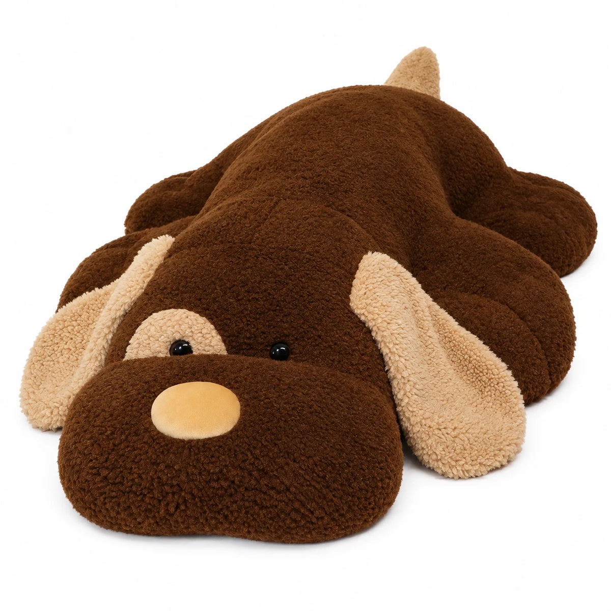 Dog Stuffed Animal - Giant Spotty Plush with Floppy Ears - Dark brown / 90cm / 35in … (2 tailles)