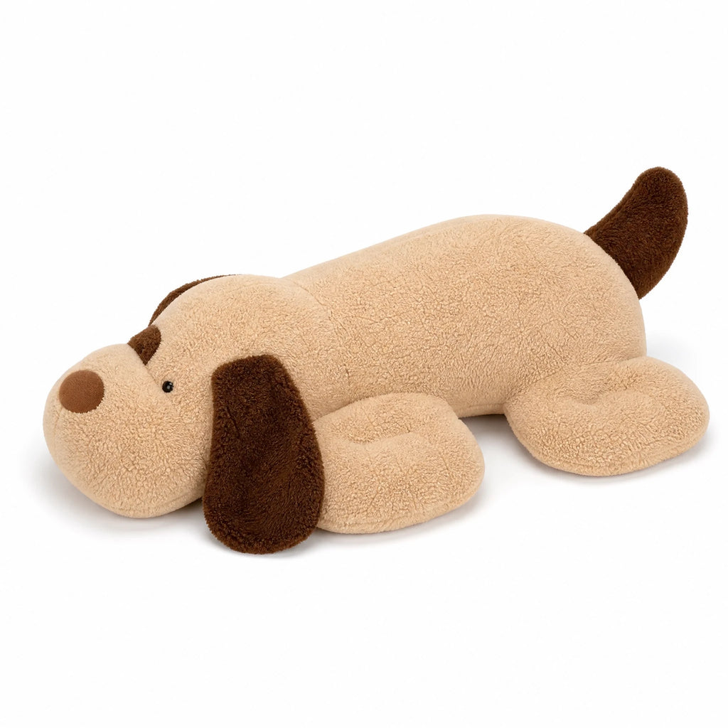 Dog Stuffed Animal - Giant Spotty Plush with Floppy Ears - Fond blanc