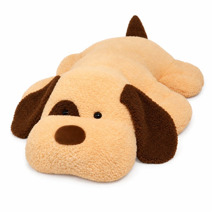 Dog Stuffed Animal - Giant Spotty Plush with Floppy Ears - Light brown / 110cm / 43in … (2 tailles)