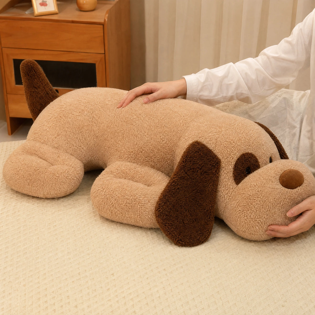 Dog Stuffed Animal - Giant Spotty Plush with Floppy Ears - Utilisation du produit