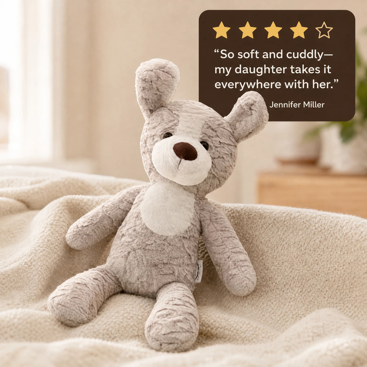 Dog Stuffed Animal with Soft Floppy Ears - Image témoignage