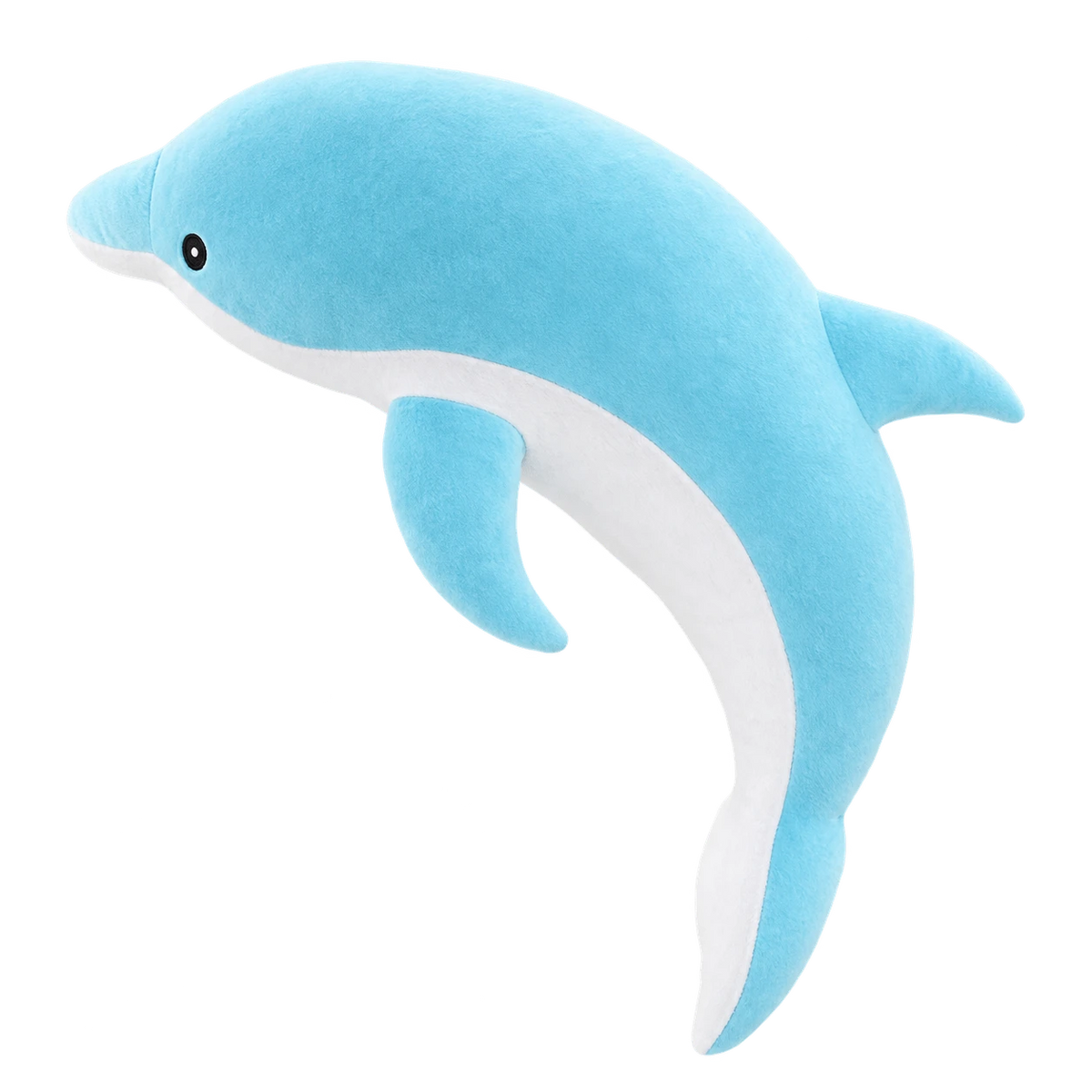 Dolphin Plush Toy in Soft Blue and Pink Colors - Blue / 19in / 50cm … (6 tailles)