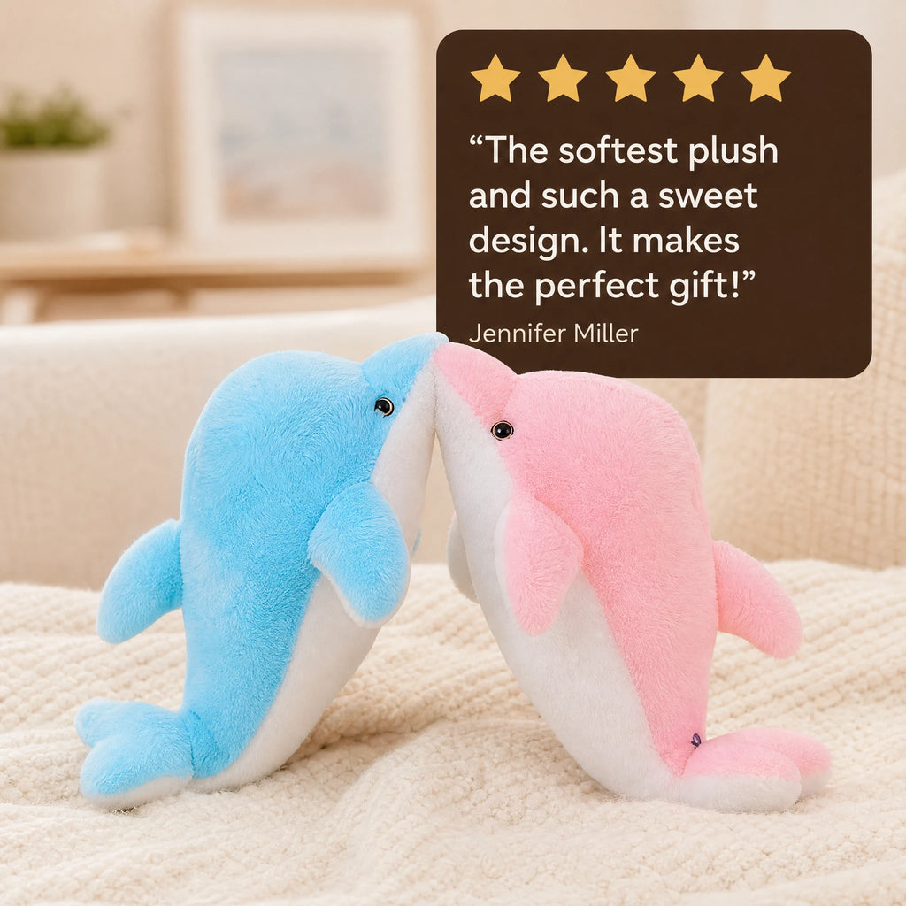 Dolphin Plush with LED Light Feature in Multiple Colors - Image témoignage