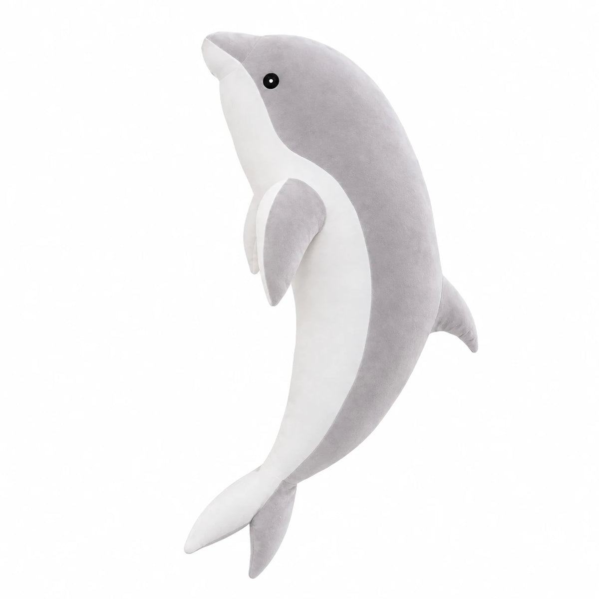 Dolphin Plush with Soft Cotton Fill and Cuddly Shape - Gray / 63in / 160cm … (7 tailles)