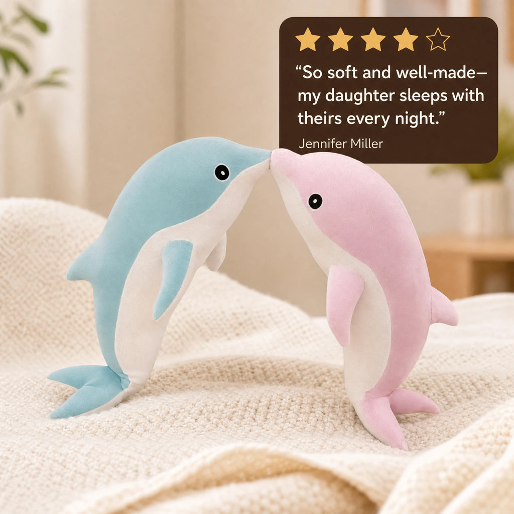 Dolphin Plush with Soft Cotton Fill and Cuddly Shape - Image témoignage