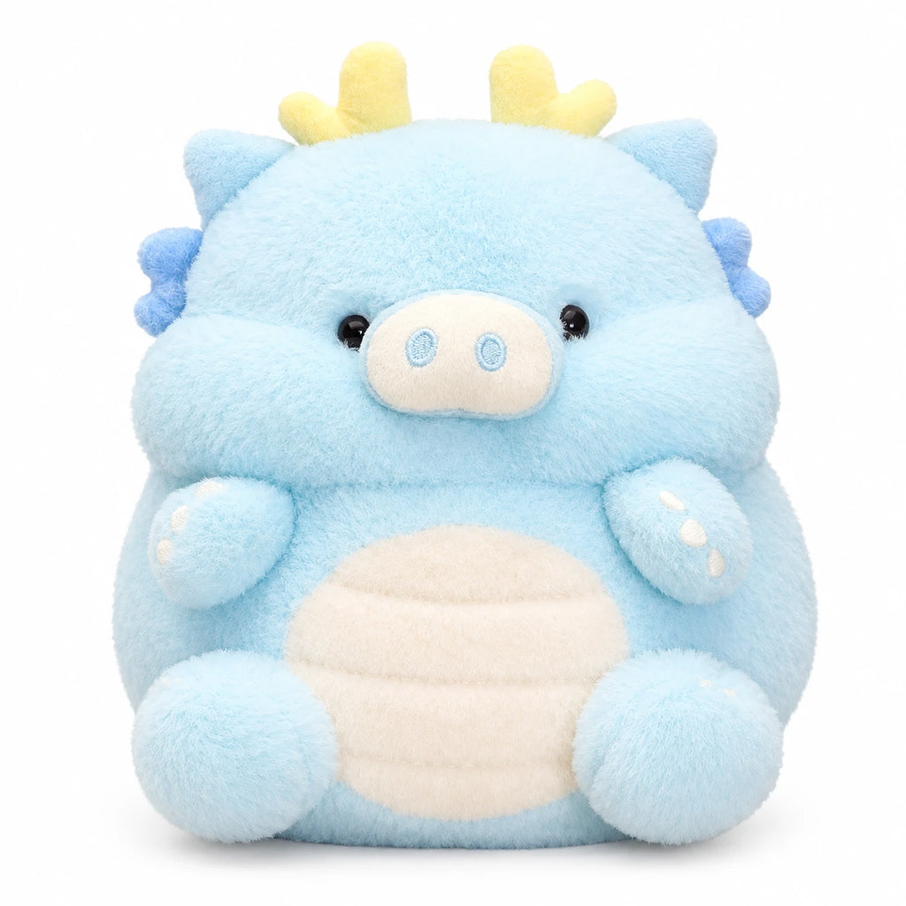 Dragon Pig Plush with Wings and Pastel Colors - Blue