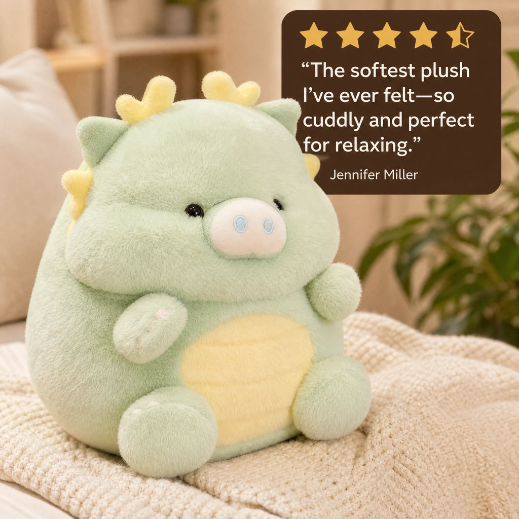 Dragon Pig Plush with Wings and Pastel Colors - Image témoignage