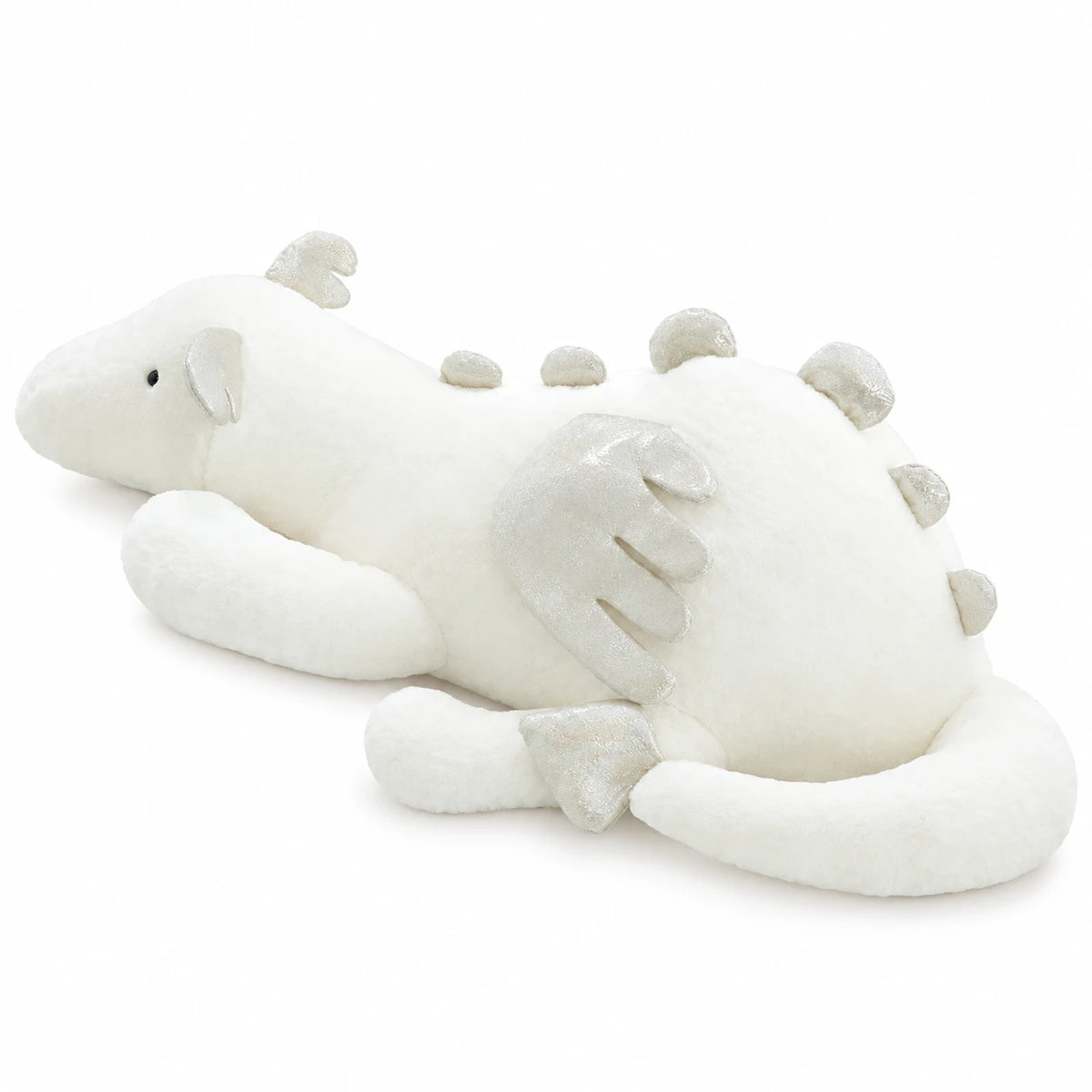 Dragon Plush Pillow with Turquoise Body and Red Spikes - Mira (White) / 30cm / 11in … (4 tailles)