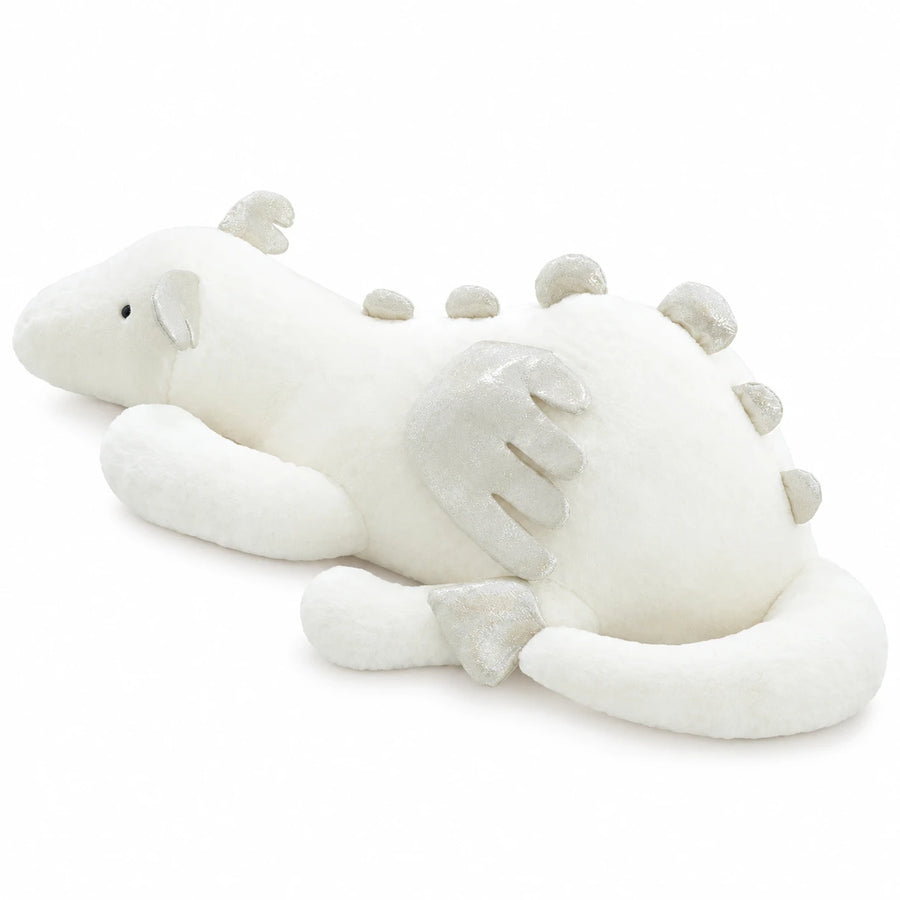 Dragon Plush Pillow with Turquoise Body and Red Spikes - Mira (White) / 30cm / 11in … (4 tailles)