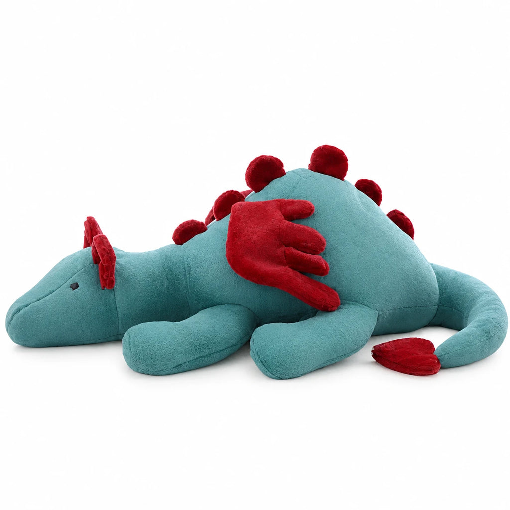 Dragon Plush Toy with Blue and Red Wings Design - 12in / 30cm · 23.5in / 60cm · 35.5in / 90cm