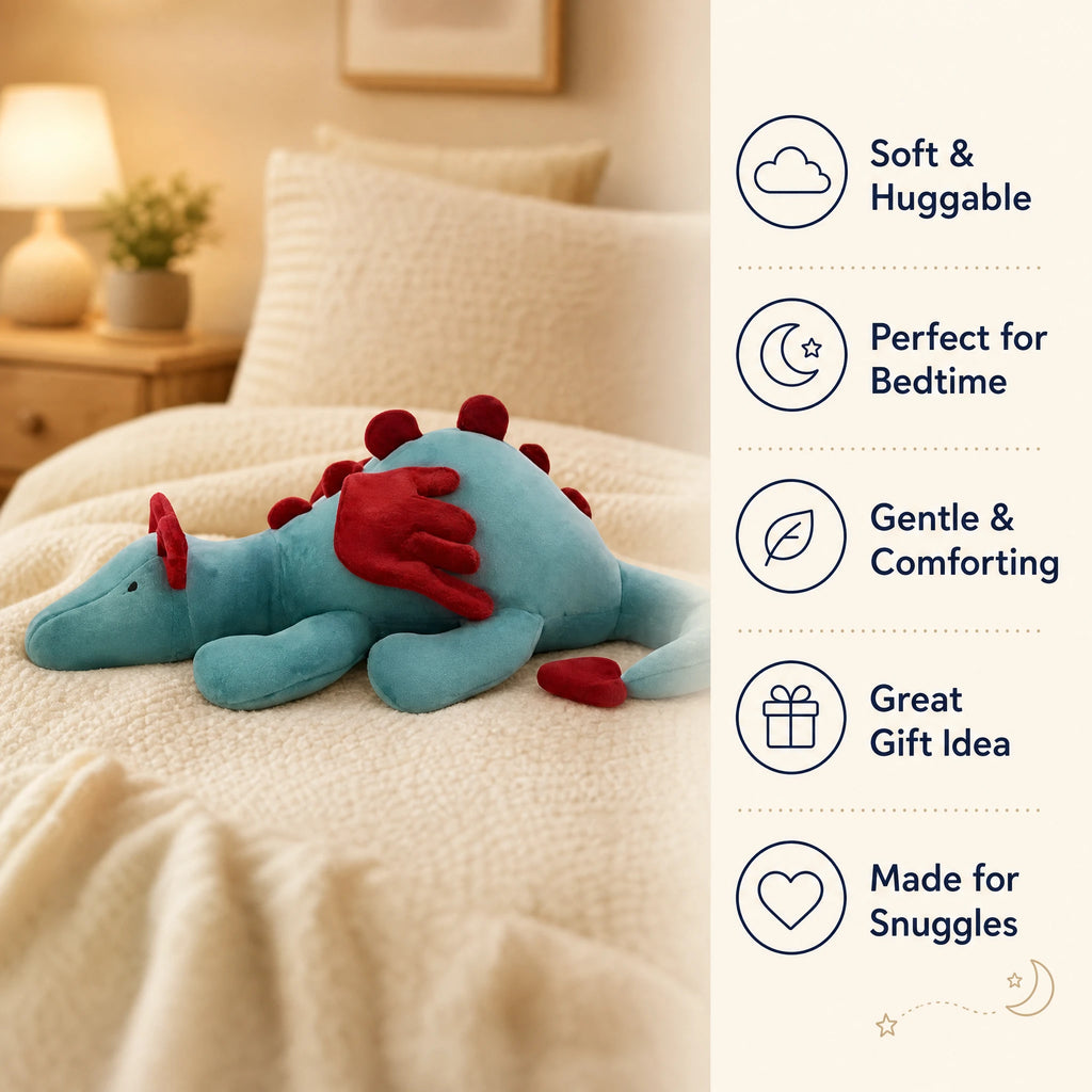 Dragon Plush Toy with Blue and Red Wings Design - Bénéfices produit