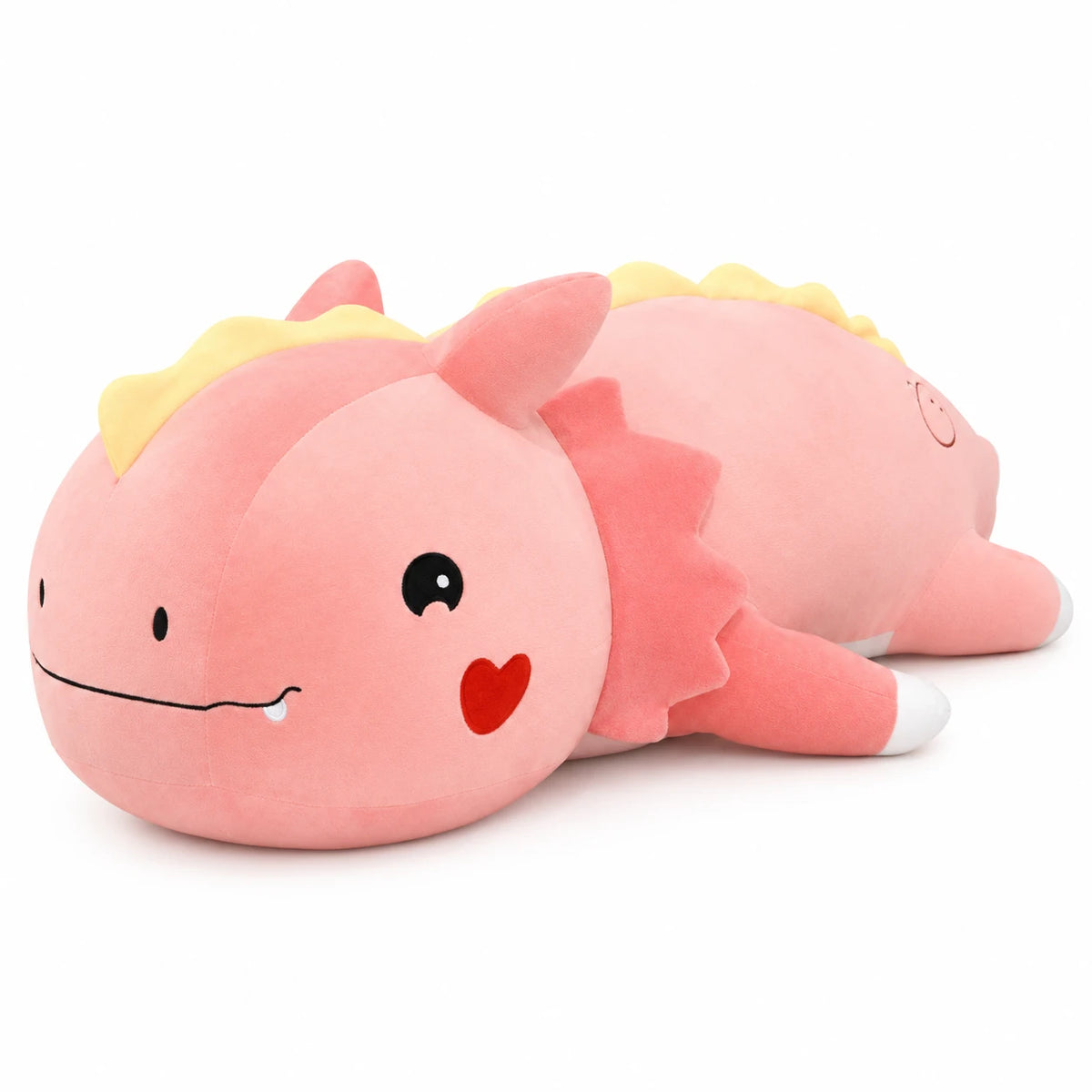 Dragon Plush Toy with Colorful Spikes and Soft Body - 29in / 75cm / Pink · 45in / 115cm / Pink