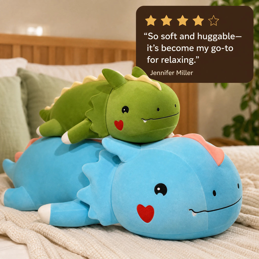 Dragon Plush Toy with Colorful Spikes and Soft Body - Image témoignage