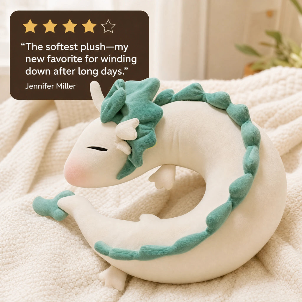 Dragon Plush Toy with Green Spines and Soft Cotton Body - Image témoignage