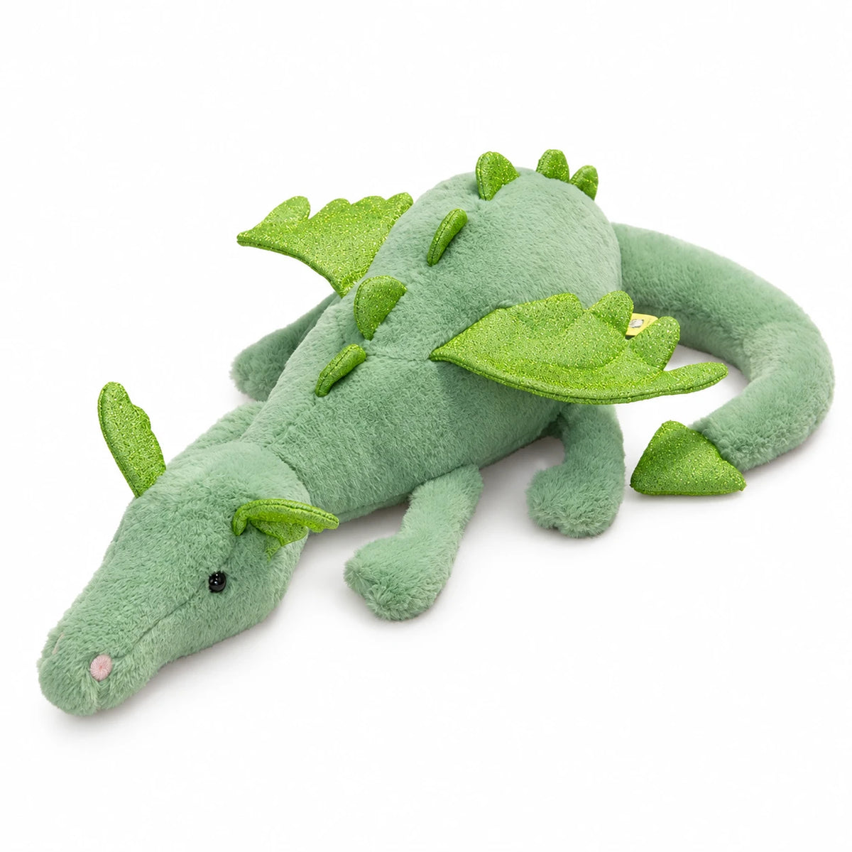 Dragon Plush Toy with Wings and Spikes, Soft Cuddly Design - Green / 19.5in / 50cm … (3 tailles)