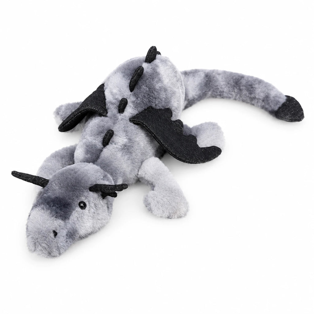 Dragon Plush Toy with Wings and Spikes, Soft Cuddly Design - Silver / 19.5in / 50cm … (3 tailles)