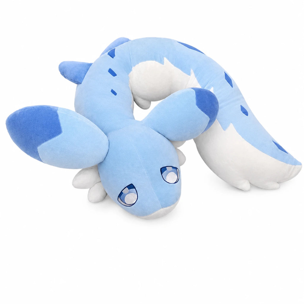 Dragon Plush with Blue Scales, Soft Long Body Design - 45in / 115cm · 57in / 145cm · 68in / 175cm