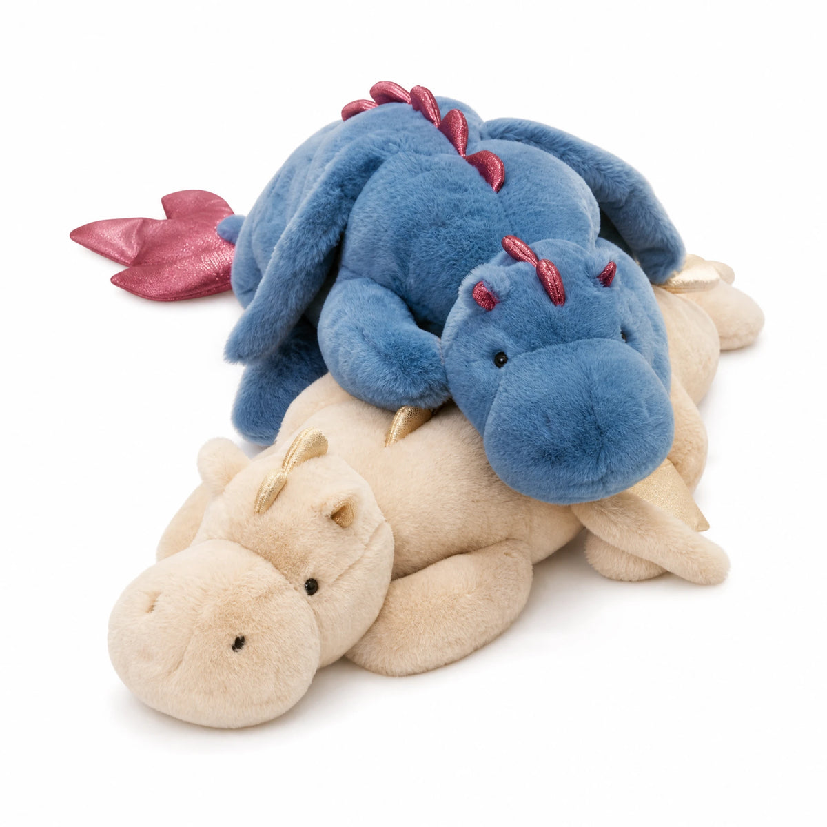 Dragon Plush with Soft Wings and Long Body Design - Fond blanc