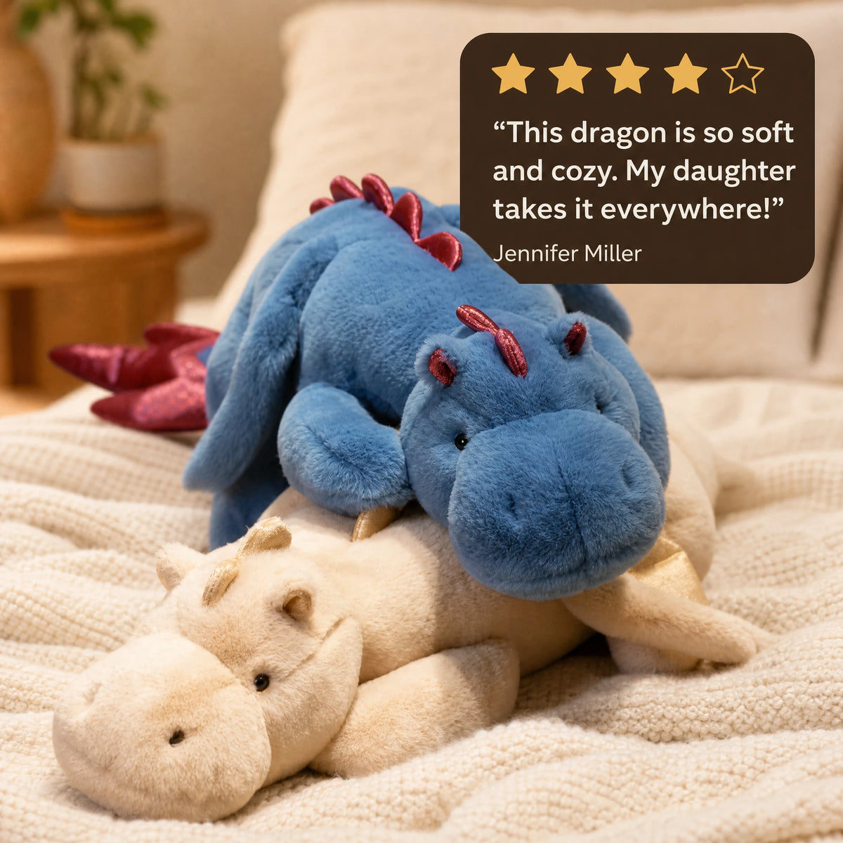 Dragon Plush with Soft Wings and Long Body Design - Image témoignage