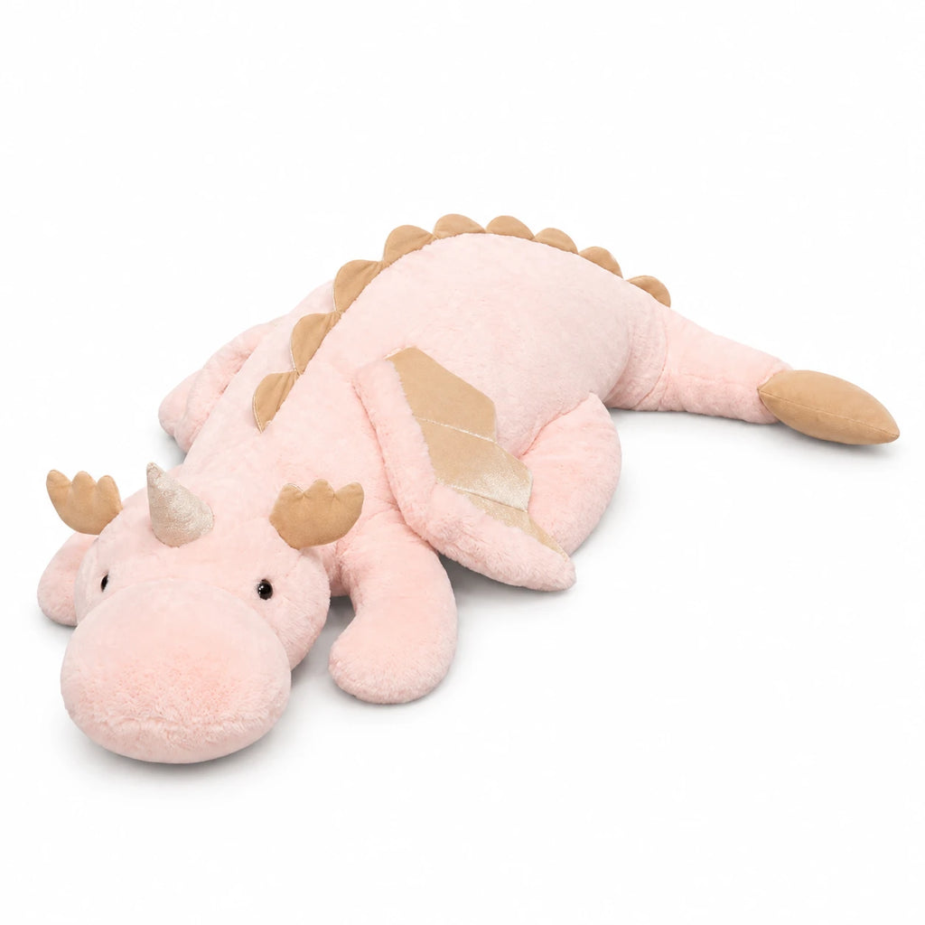 Dragon Plush with Wings and Horn in Pink or White - Pink (Ryoko) / 27in / 70cm … (5 tailles)