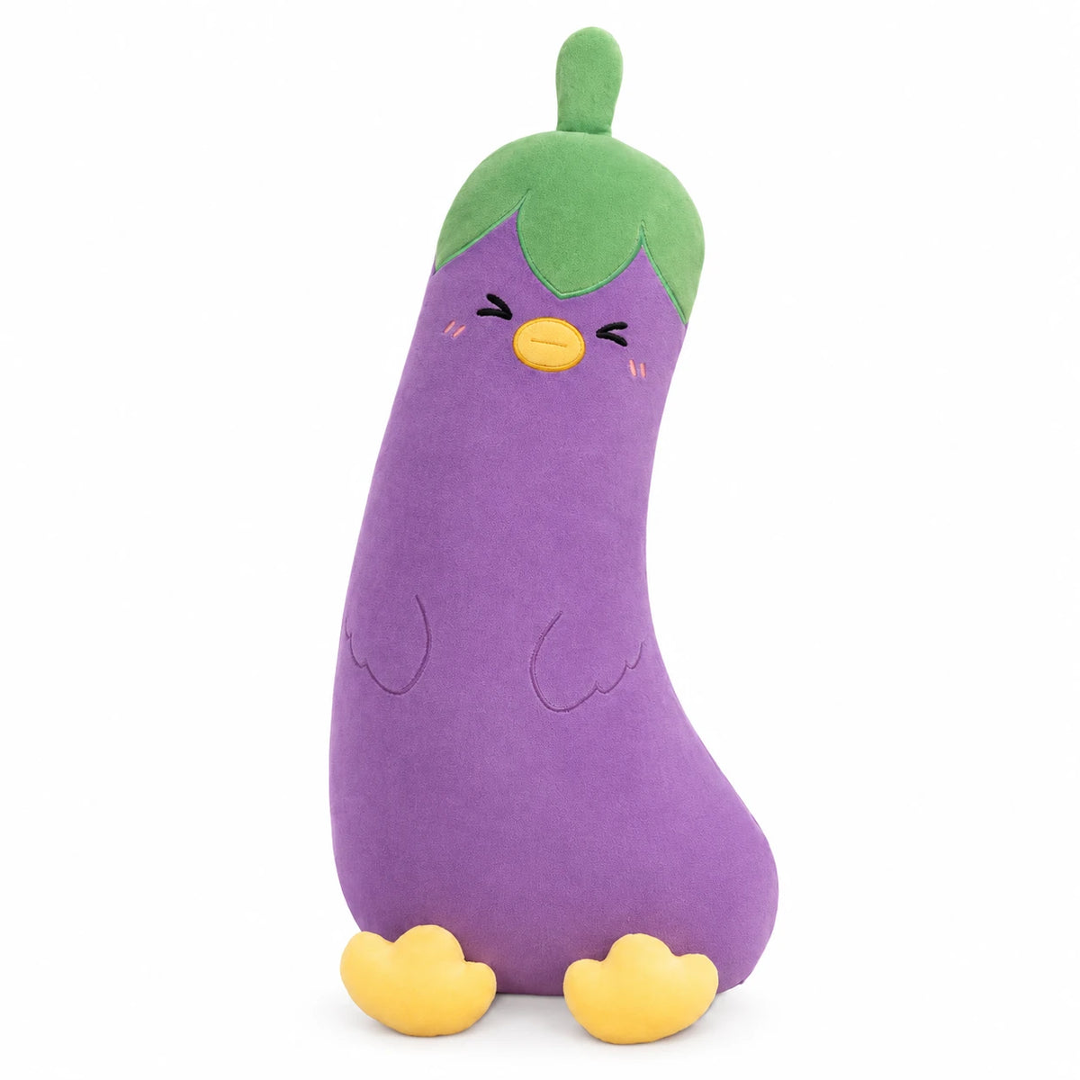 Duck Body Pillow with Mushroom Cap and Kawaii Face - Eggplant / 27in / 70cm … (3 tailles)