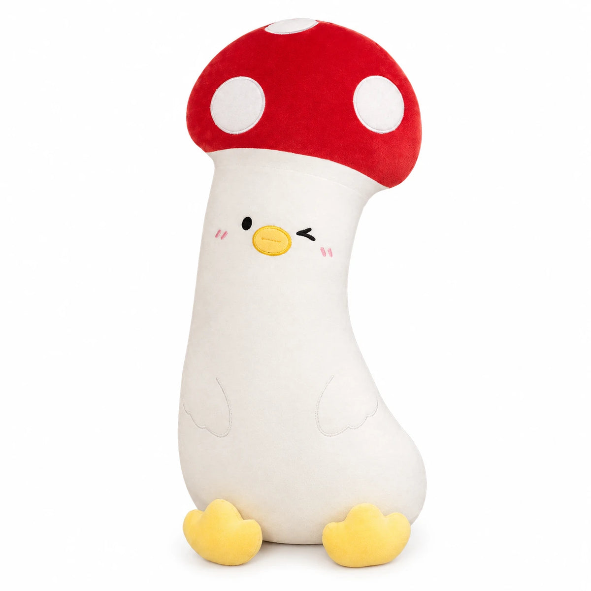 Duck Body Pillow with Mushroom Cap and Kawaii Face - Mushroom / 27in / 70cm … (3 tailles)