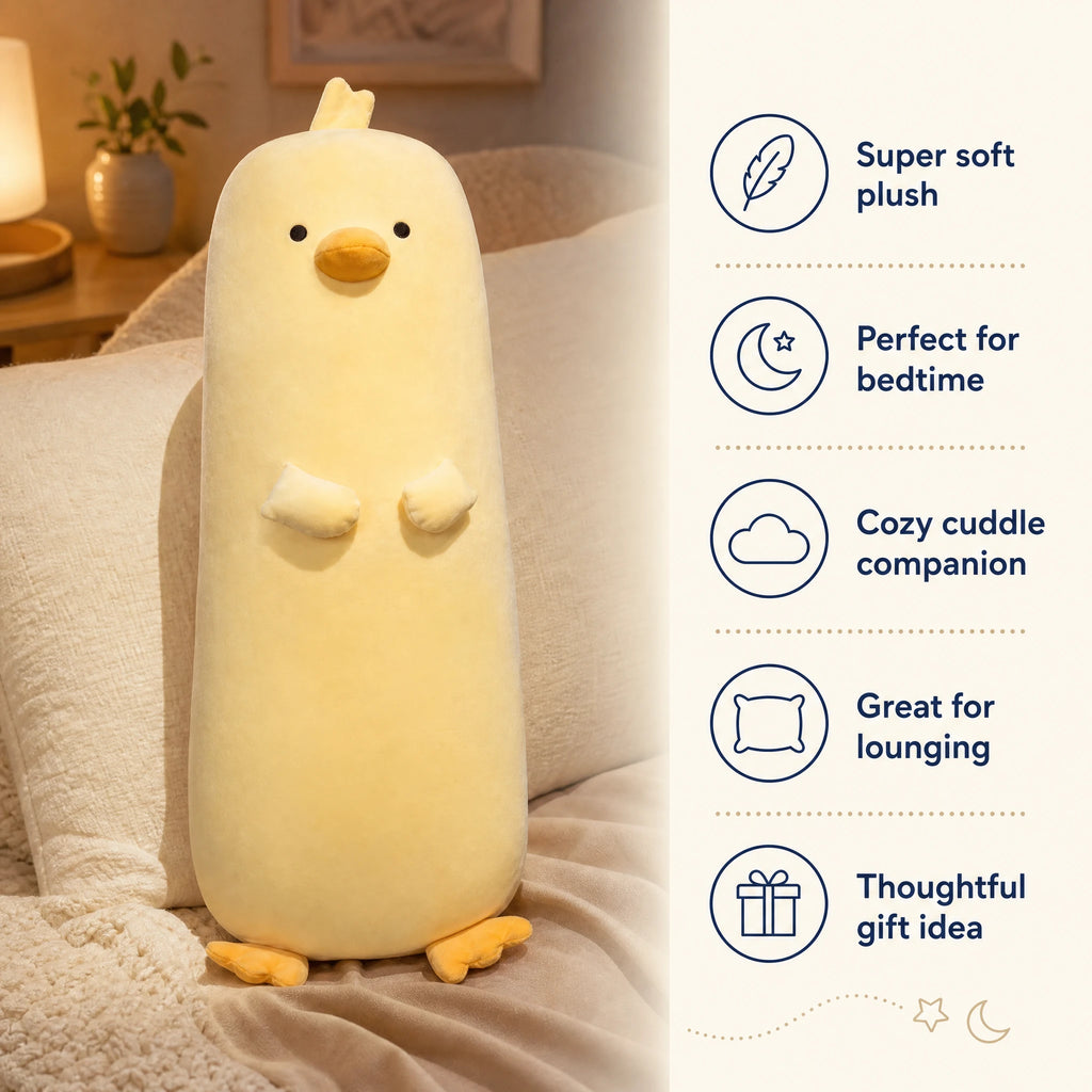 Duck Body Pillow with Soft Plush and Feet - Bénéfices produit