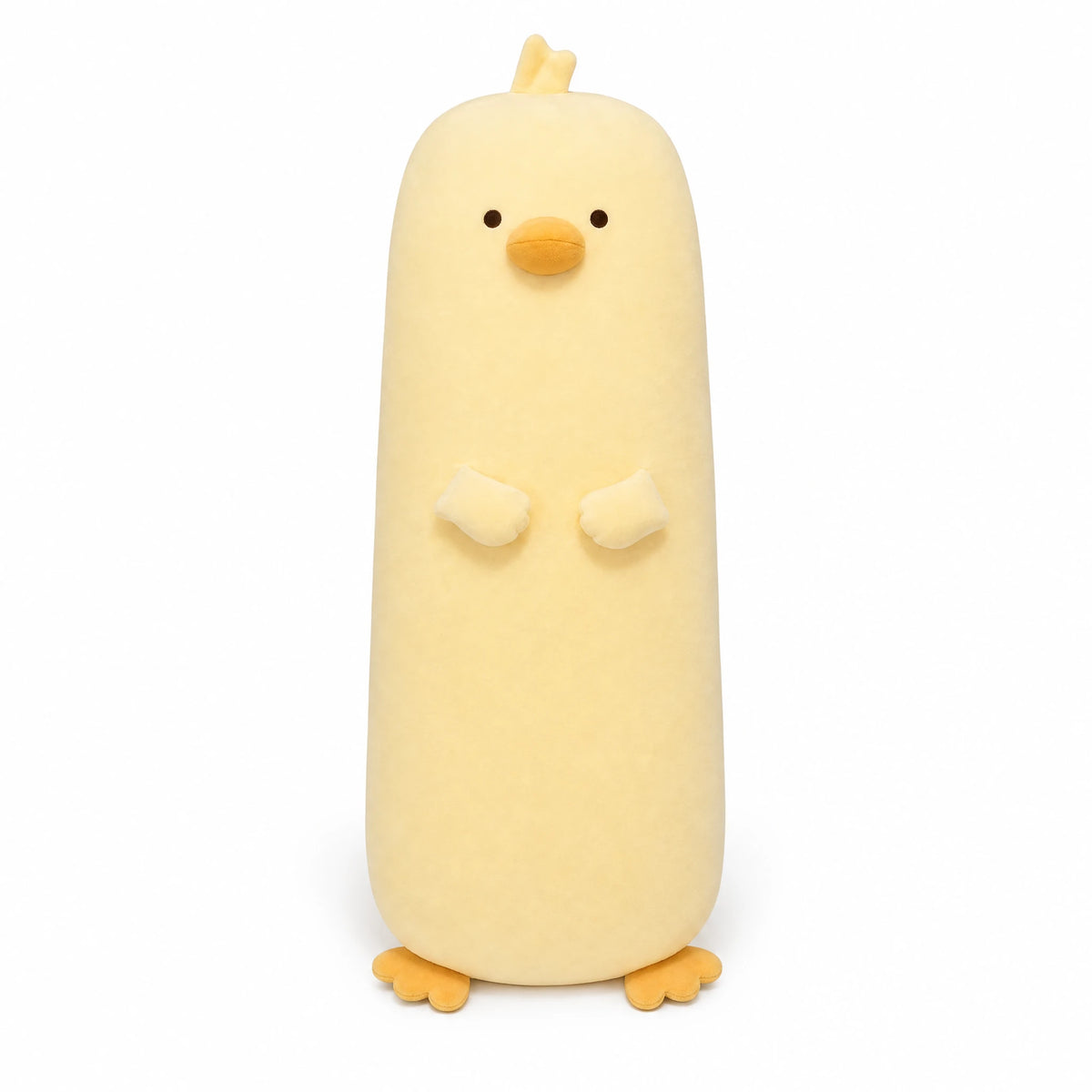 Duck Body Pillow with Soft Plush and Feet - Fond blanc