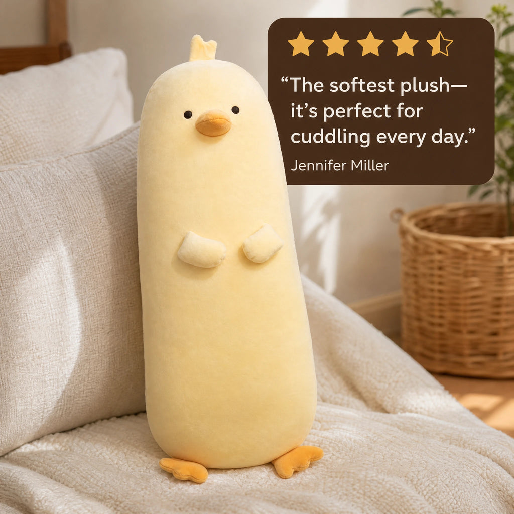 Duck Body Pillow with Soft Plush and Feet - Image témoignage