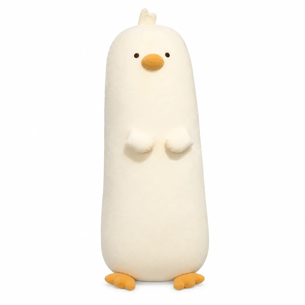 Duck Body Pillow with Soft Plush and Feet - White / 27in / 70cm · White / 35in / 90cm