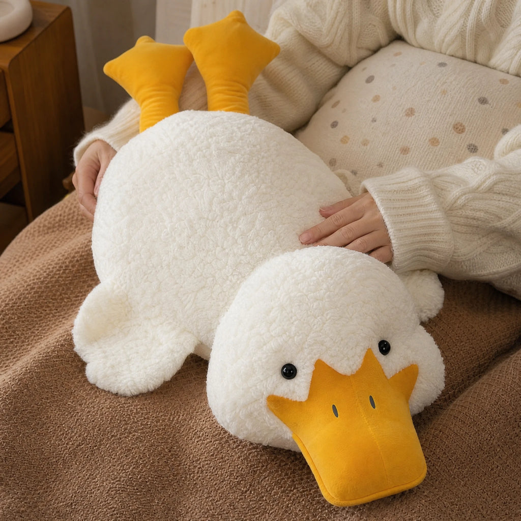 Duck Plush, Giant White Fluffy Duck with Yellow Beak - Utilisation du produit