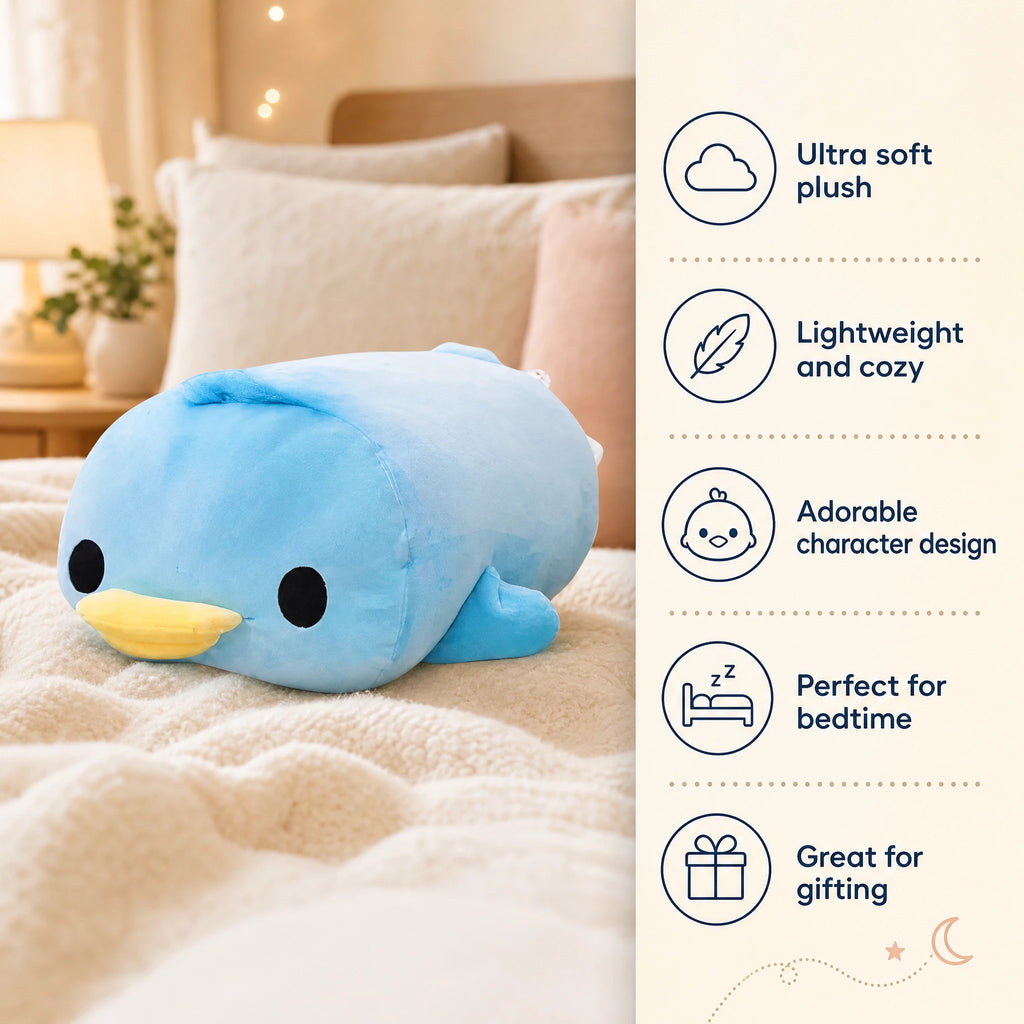 Duck Plush Pillow in Laying Pose - Bénéfices produit