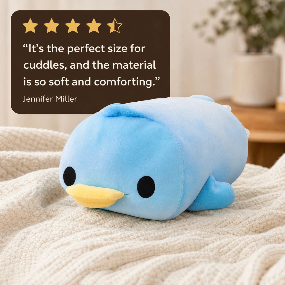 Duck Plush Pillow in Laying Pose - Image témoignage