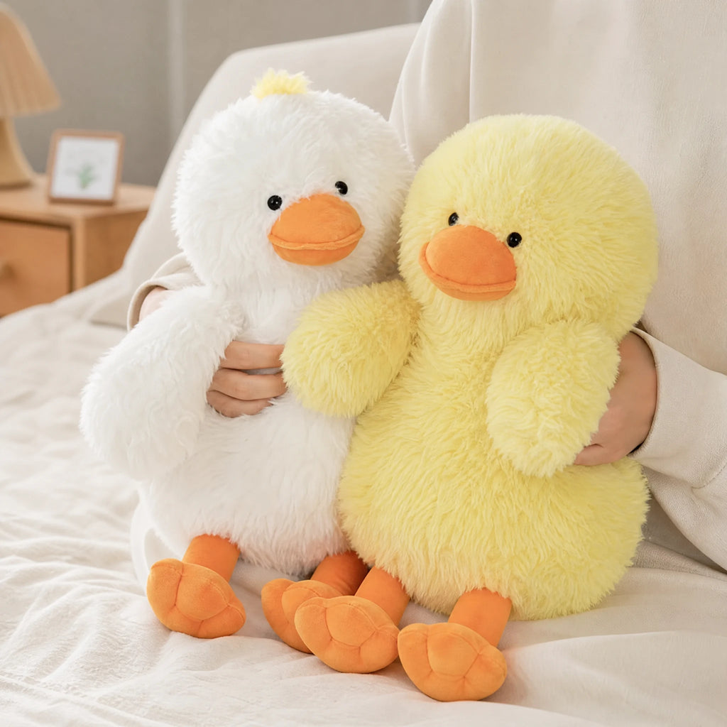 Duck Plush Toy, Chubby Fluffy Duckling in Yellow or White - Utilisation du produit