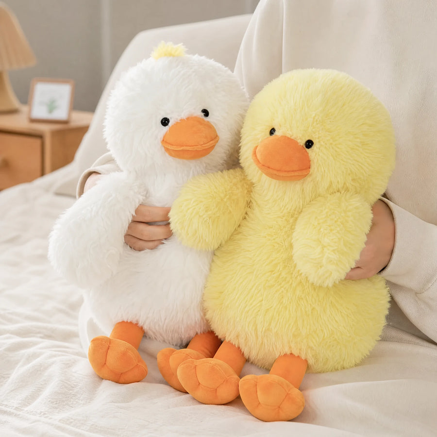 Duck Plush Toy, Chubby Fluffy Duckling in Yellow or White - Utilisation du produit