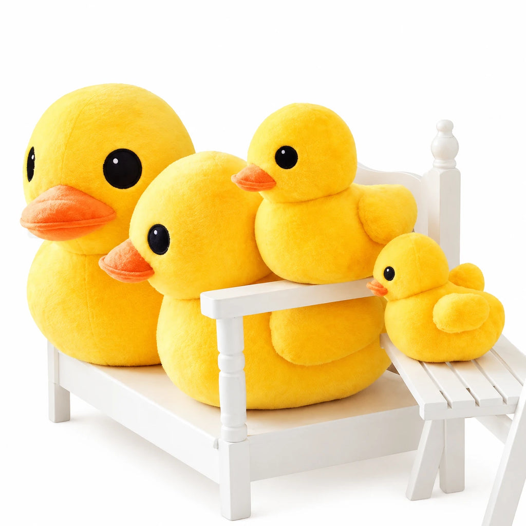 Duck Plush with Soft Yellow Body and Round Shape - 15cm / 5in … (5 tailles)