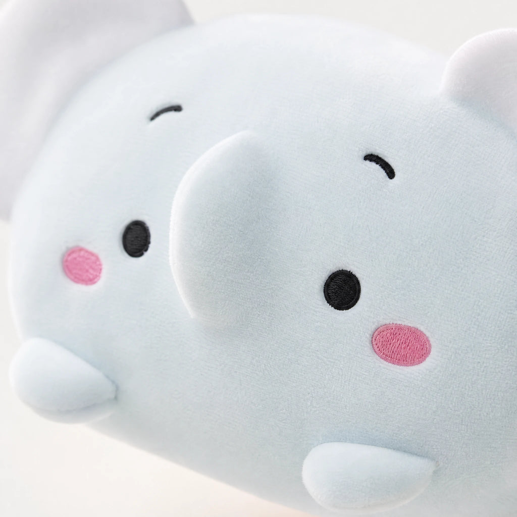Elephant Pillow Plush – Kawaii Soft Blue Cushion - Détail matière