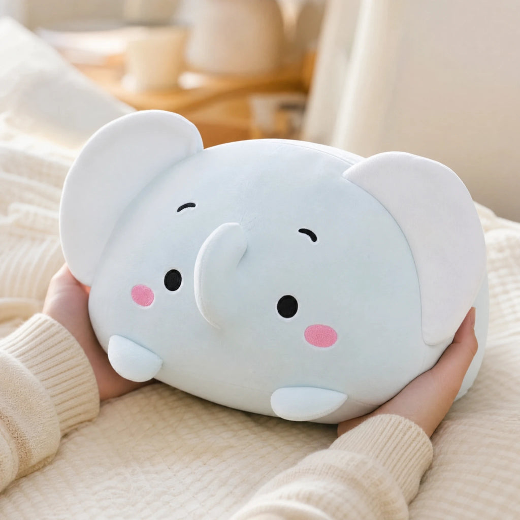 Elephant Pillow Plush – Kawaii Soft Blue Cushion - Utilisation du produit