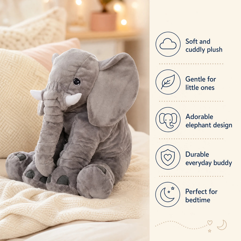Elephant Pillow Plush - Soft Gray Comfort Buddy - Bénéfices produit