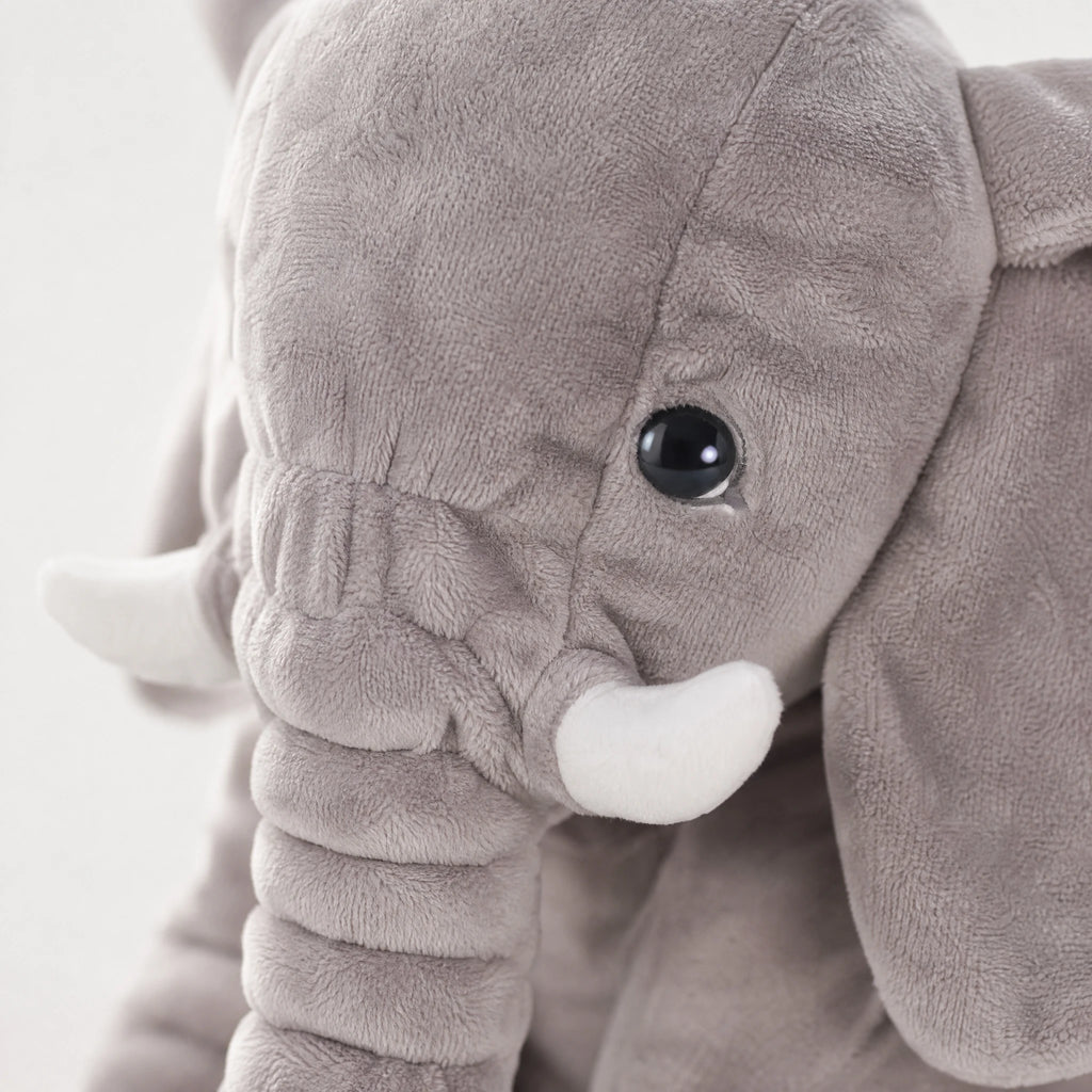 Elephant Pillow Plush - Soft Gray Comfort Buddy - Détail matière