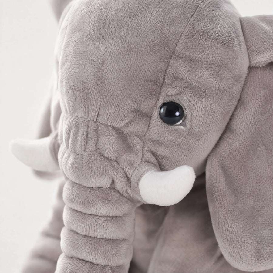 Elephant Pillow Plush - Soft Gray Comfort Buddy - Détail matière