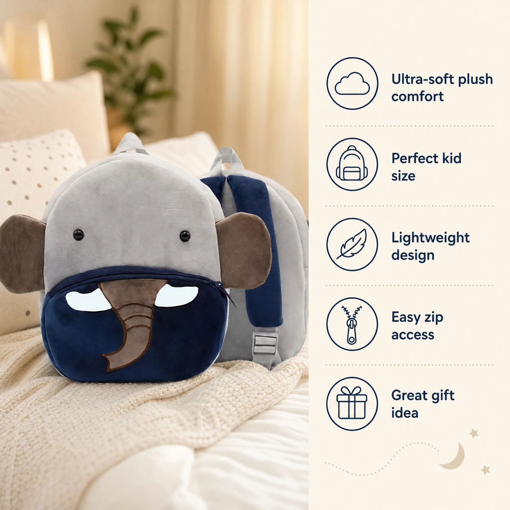 Elephant Plush Backpack with Adjustable Straps for Toddlers - Bénéfices produit