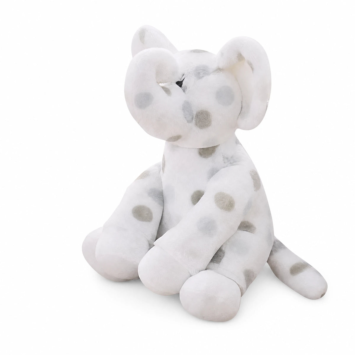 Elephant Plush with Soft Spotted Pattern - Fond blanc, autre angle