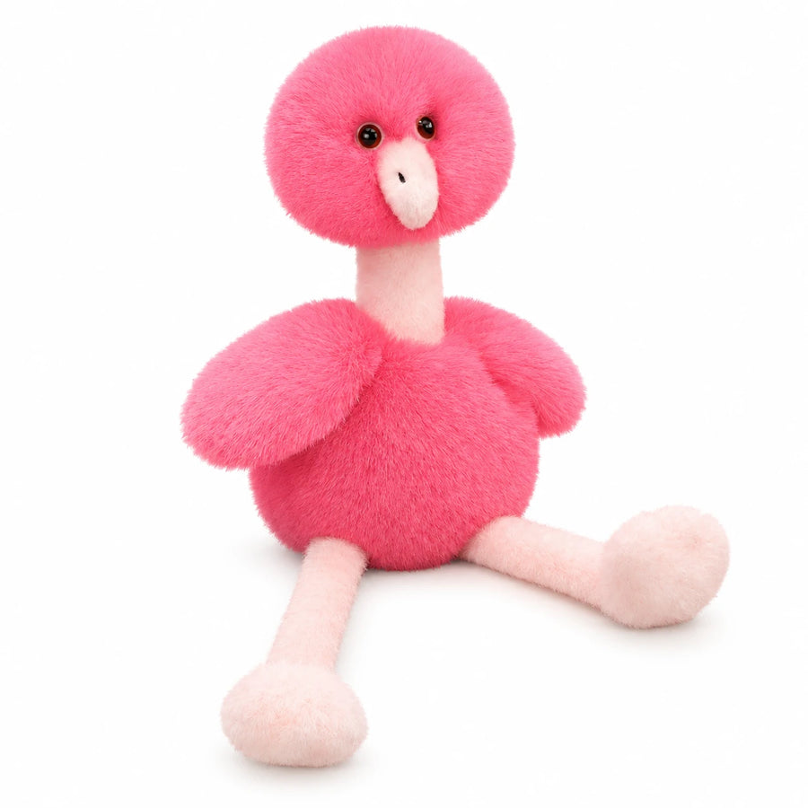 Flamingo Plush Toy with Fluffy Head and Long Dangling Legs - Pink / 18in / 45cm … (3 tailles)