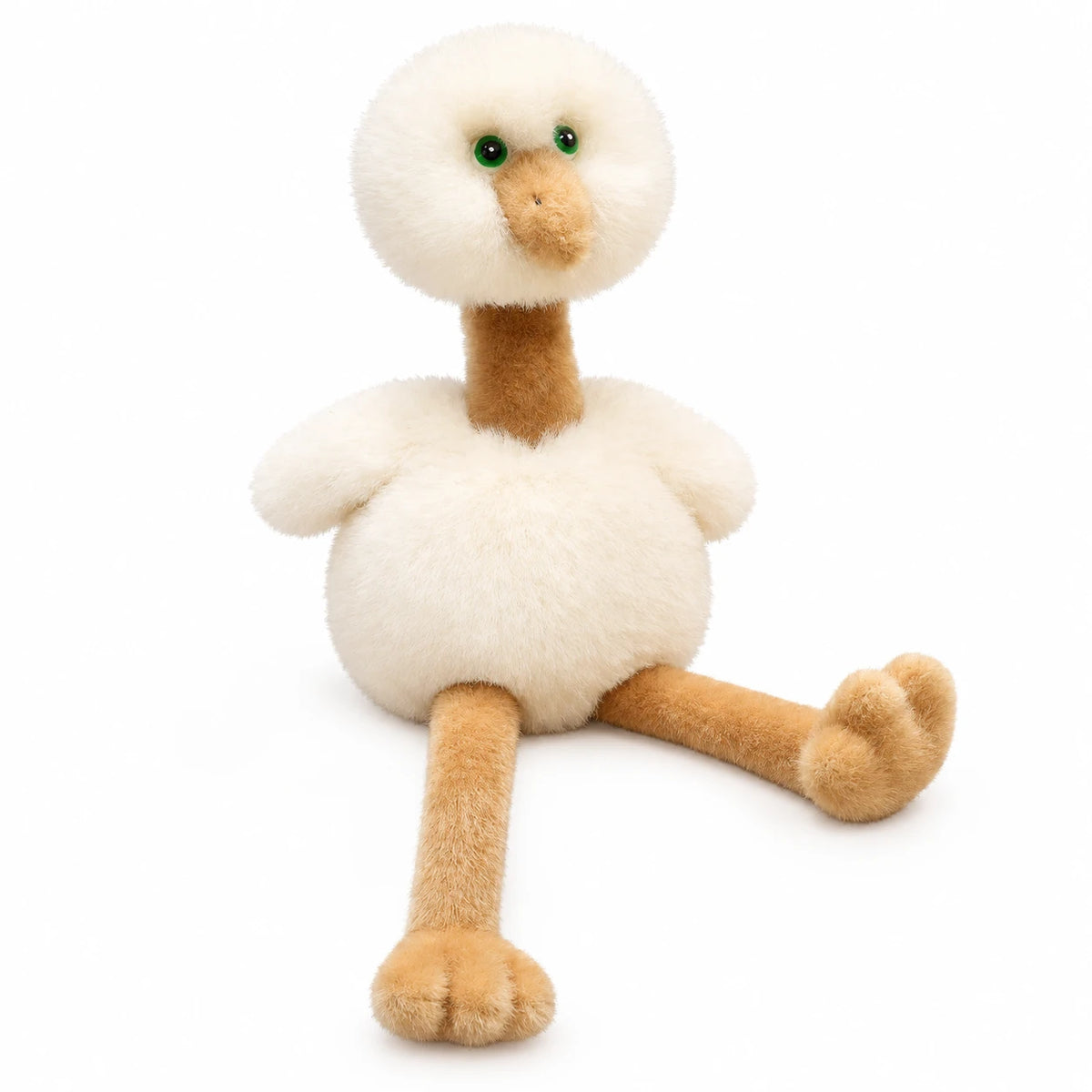Flamingo Plush Toy with Fluffy Head and Long Dangling Legs - White / 18in / 45cm … (3 tailles)