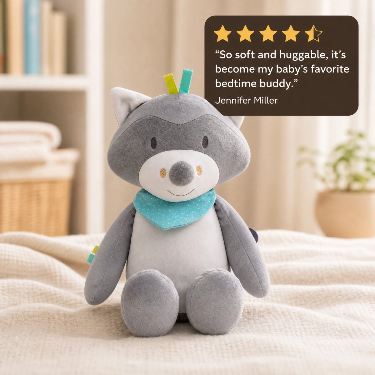 Fox Plush Night Light with Soothing Music - 34cm - Image témoignage
